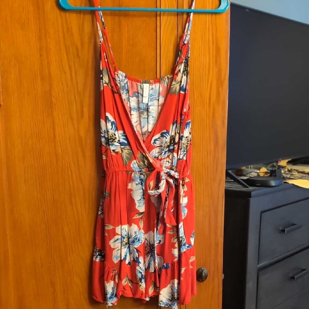 Xhilaration Red Floral Dress